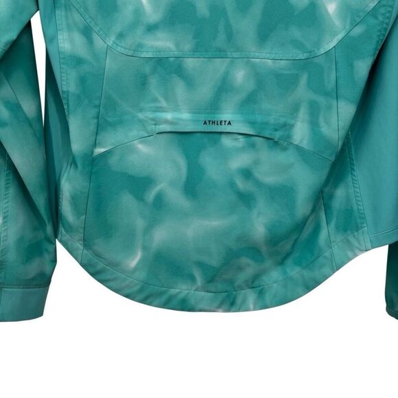 Athleta Run With It Jacket Sandstorm Print Mint Green Sherbet Size Small - Picture 6 of 14
